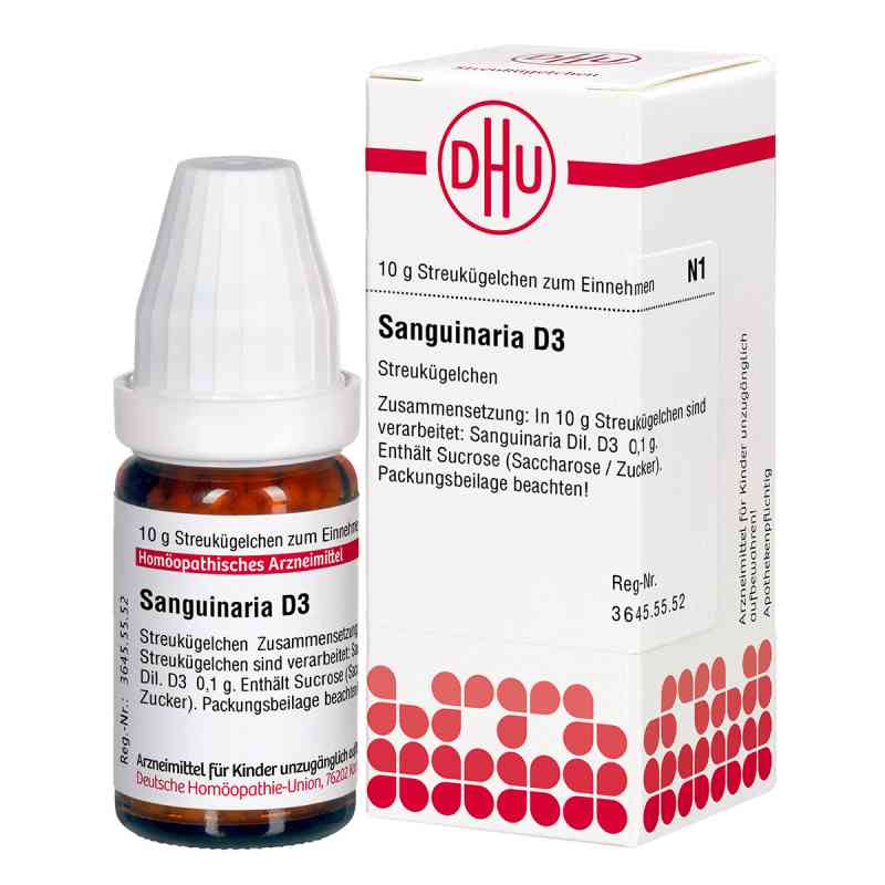 Sanguinaria D3 Globuli 10 g von DHU-Arzneimittel GmbH & Co. KG PZN 07459629