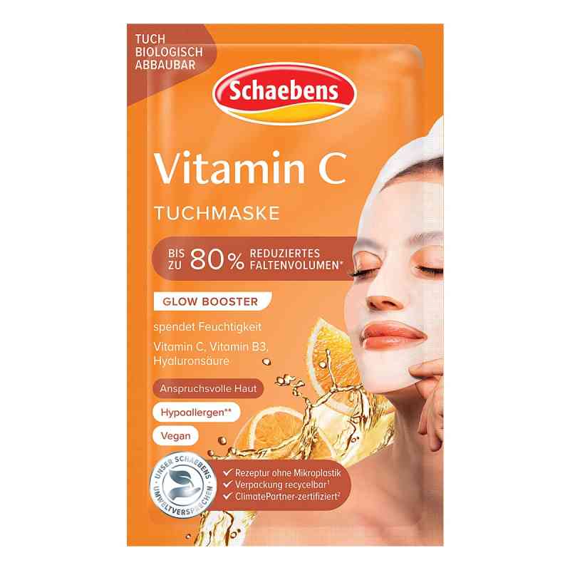 Schaebens Vitamin C Tuchmaske 1 stk von A. Moras & Comp. GmbH & Co. KG PZN 18750457