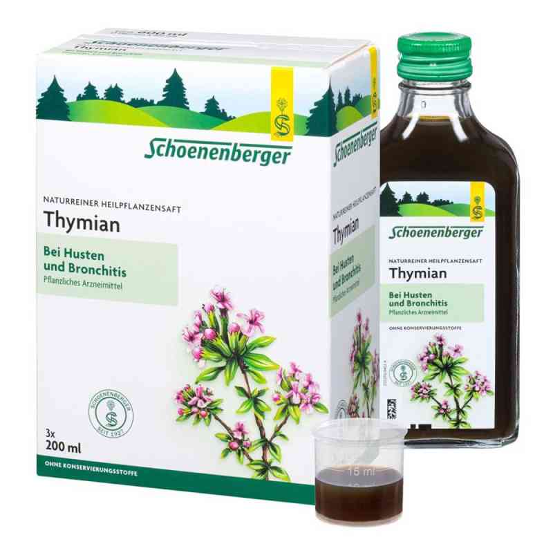 Schoenenberger Naturreiner Heilpflanzensaft Thymian 3X200 ml von SALUS Pharma GmbH PZN 00700186
