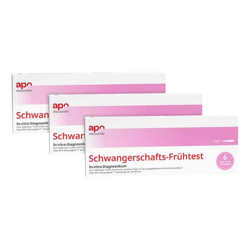 Schwangerschaftstest Frühtest von apodiscounter 3x1 stk von PXG Pharma GmbH PZN 08103034