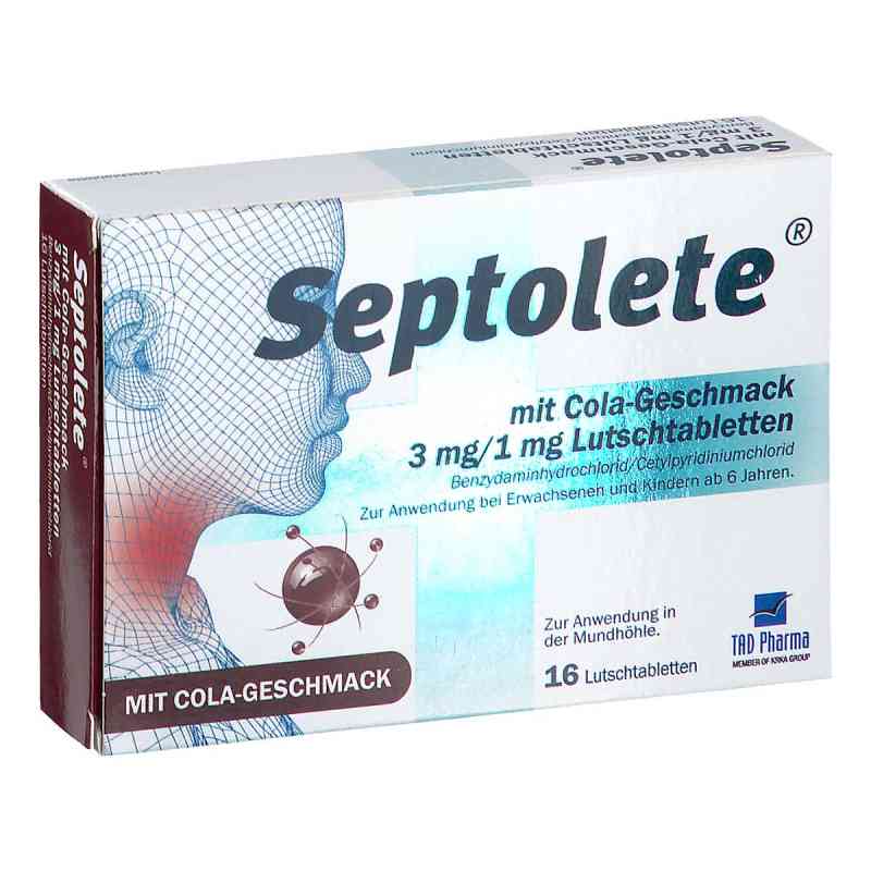 Septolete mit Cola-Geschmack 3mg/1mg Lutschtabletten 16 stk von TAD Pharma GmbH PZN 20082425