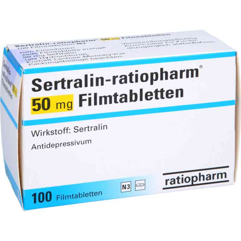 Sertralin-ratiopharm 50mg 100 stk von ratiopharm GmbH PZN 01054972