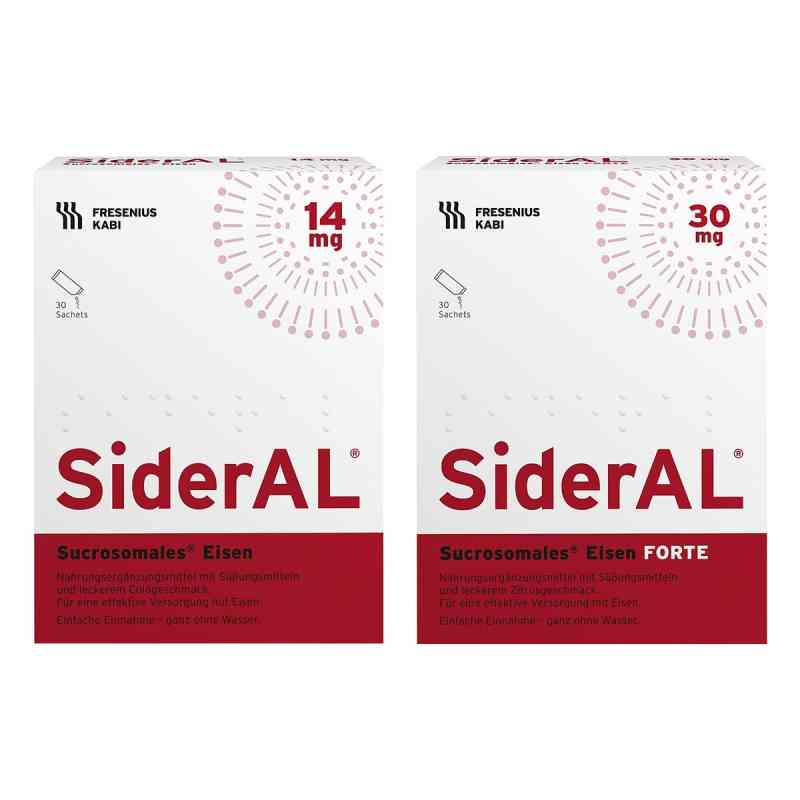 SiderAl Eisen 14 mg Cola + Eisen Forte 30 mg Zitrus 30 + 30 stk von Fresenius Kabi Deutschland GmbH PZN 08107237