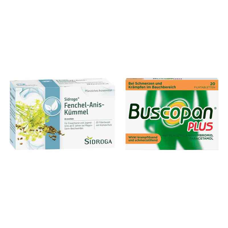 Sidroga Fenchel Anis Kümmel Tee + Buscopan Plus 1 Set von  PZN 08106789