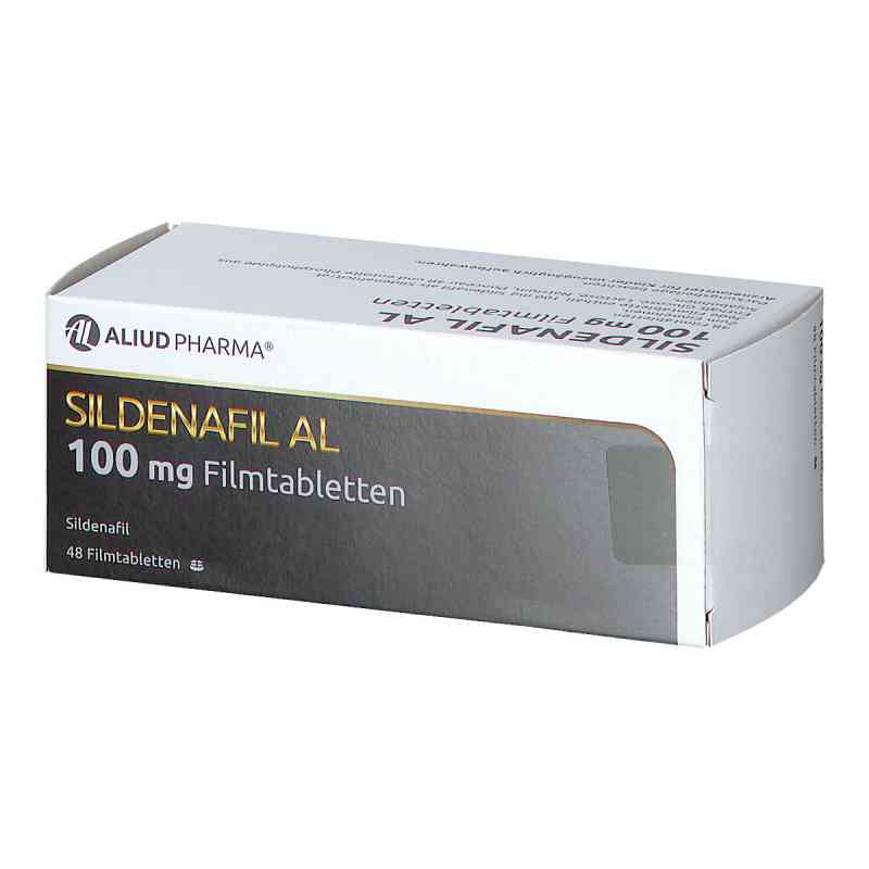 Sildenafil Al 100 mg Filmtabletten 48 stk von ALIUD Pharma GmbH PZN 11072385