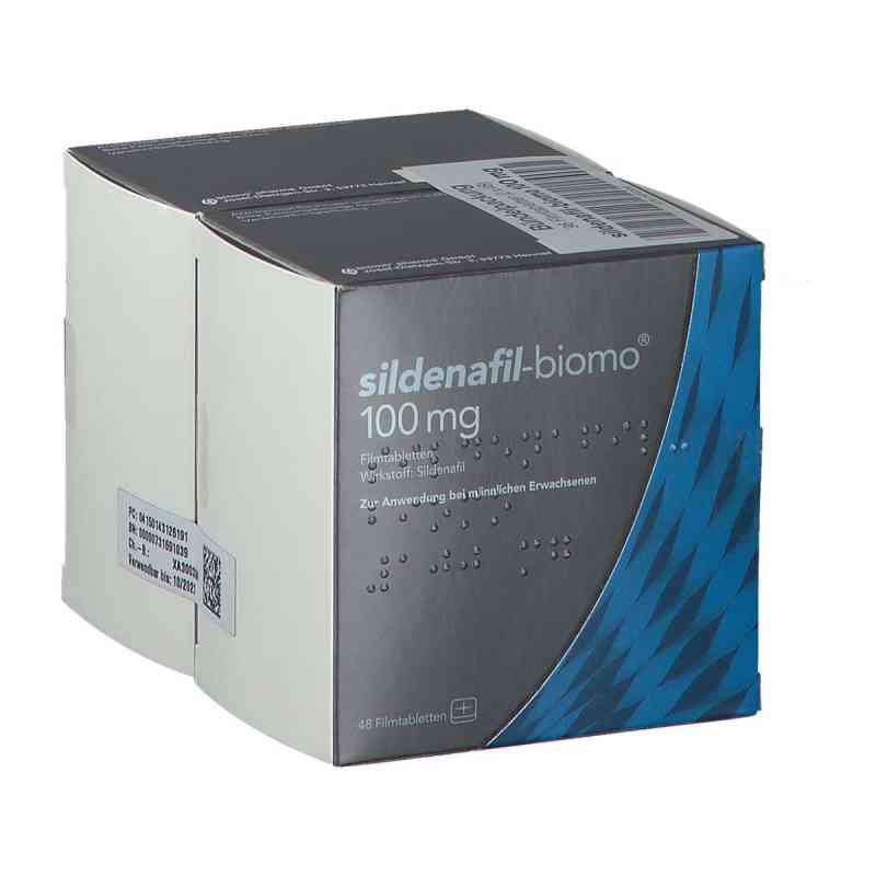 Sildenafil biomo 100 mg Filmtabletten 96 stk von biomo pharma GmbH PZN 14312619