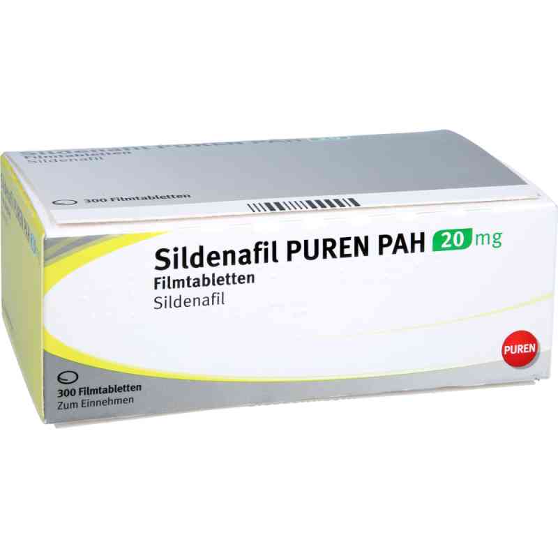 Sildenafil Puren Pah 20 mg Filmtabletten 300 stk von PUREN Pharma GmbH & Co. KG PZN 13417339