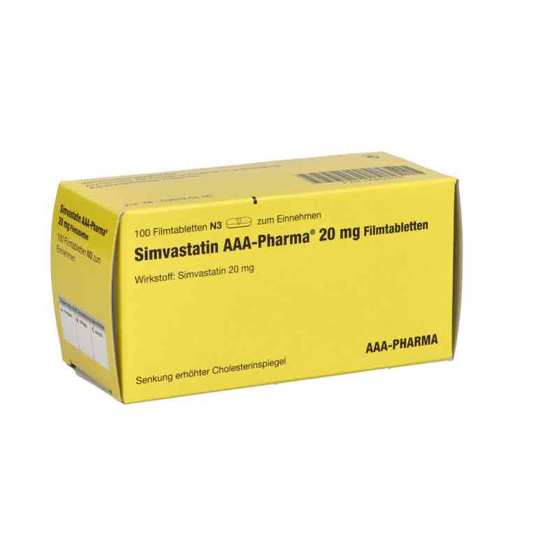 Simvastatin AAA-Pharma 20mg 100 stk von AAA - Pharma GmbH PZN 00850276