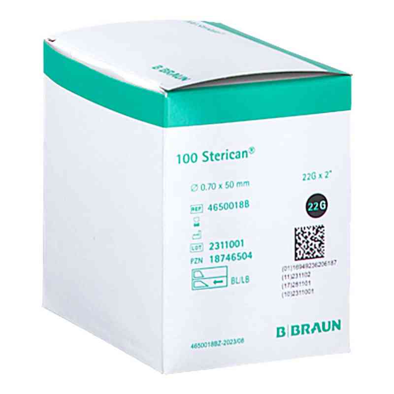 Sterican Einmalkanüle 22 G 50 Mm 100 stk von B. Braun Melsungen AG PZN 18746504