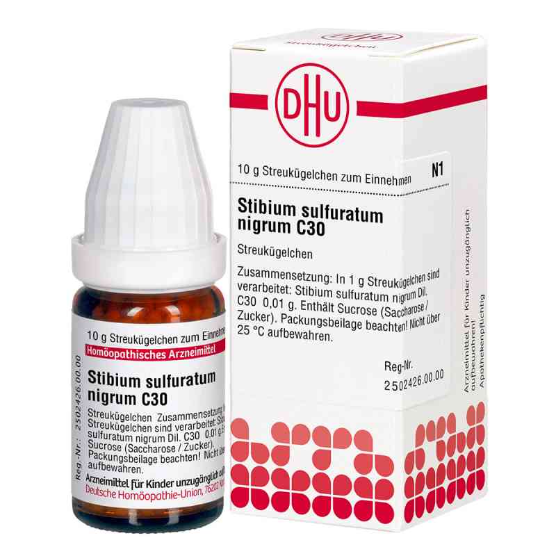 Stibium Sulf. nigrum C30 Globuli 10 g von DHU-Arzneimittel GmbH & Co. KG PZN 01067093