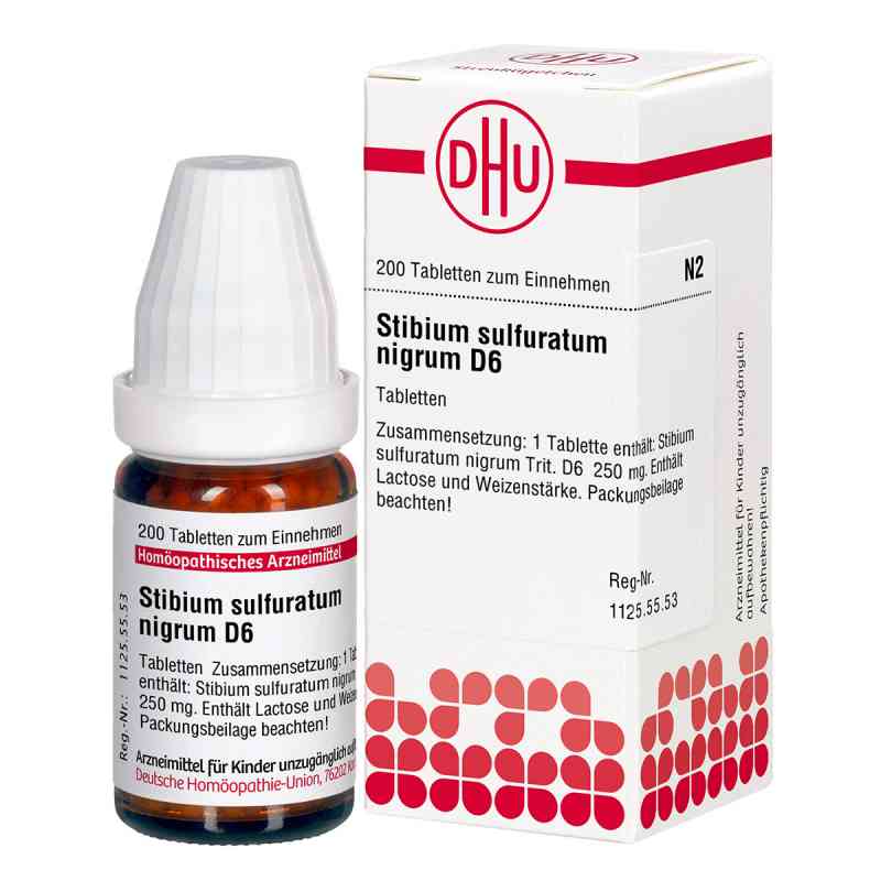 Stibium Sulfuratum Nigrum D6 Tabletten 200 stk von DHU-Arzneimittel GmbH & Co. KG PZN 01072510