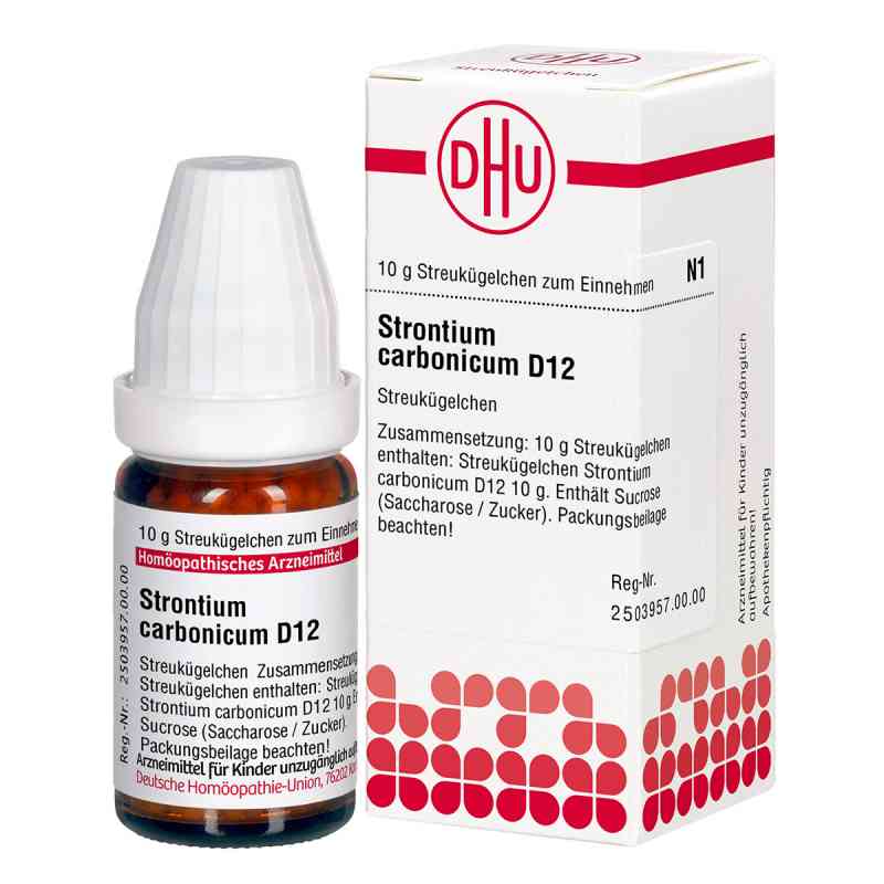 Strontium Carbonicum D12 Globuli 10 g von DHU-Arzneimittel GmbH & Co. KG PZN 02123103