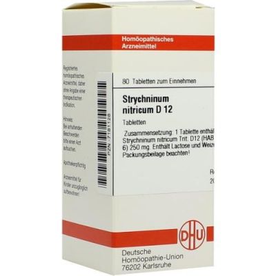 Strychninum Nitric. D12 Tabletten 80 stk von DHU-Arzneimittel GmbH & Co. KG PZN 07181128