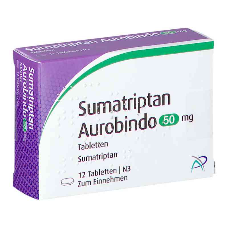 Sumatriptan Aurobindo 50mg 12 stk von PUREN Pharma GmbH & Co. KG PZN 05454332