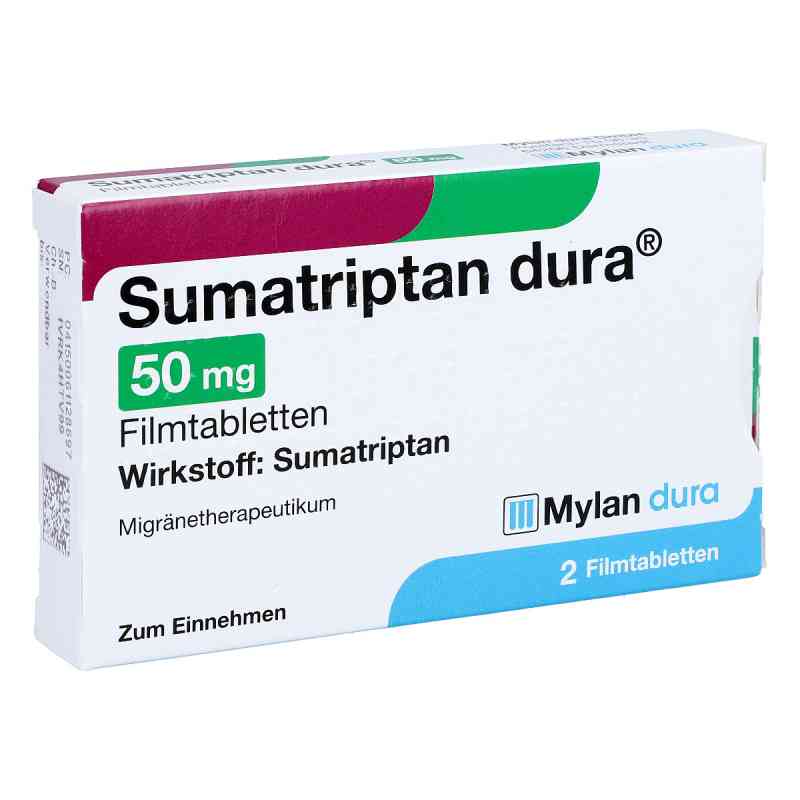 Sumatriptan dura 50mg 2 stk von Viatris Healthcare GmbH PZN 06112869