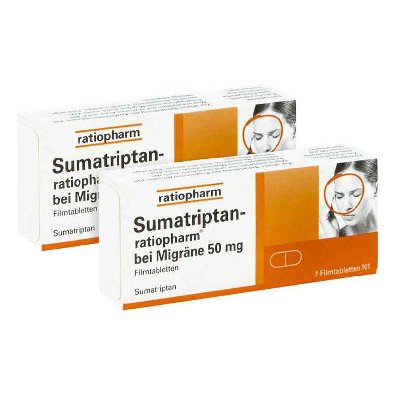 Sumatriptan-ratiopharm Bei Migräne 50 Mg Filmtabletten  2x2 stk von ratiopharm GmbH PZN 08104733