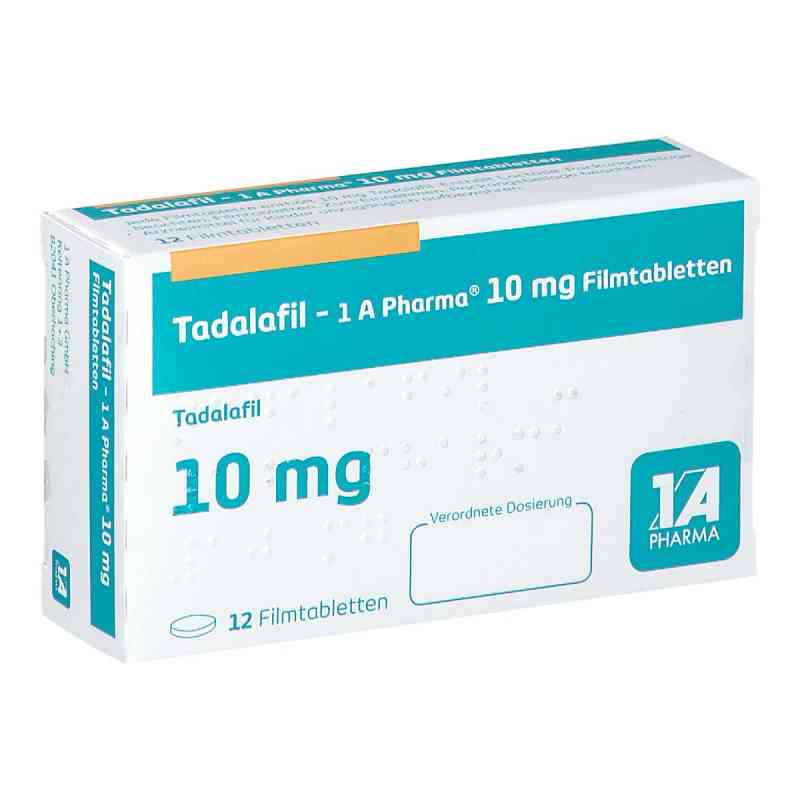 Tadalafil 1a Pharma 10 mg Filmtabletten 12 stk von 1 A Pharma GmbH PZN 13167842