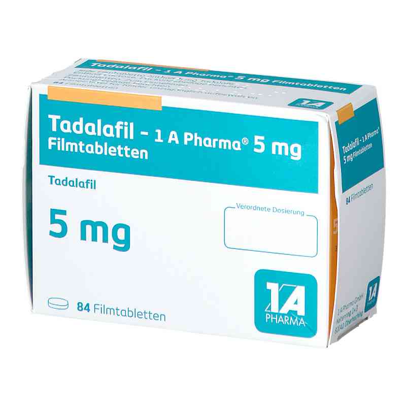 Tadalafil 1a Pharma 5 mg Filmtabletten 84 stk von 1 A Pharma GmbH PZN 13167807