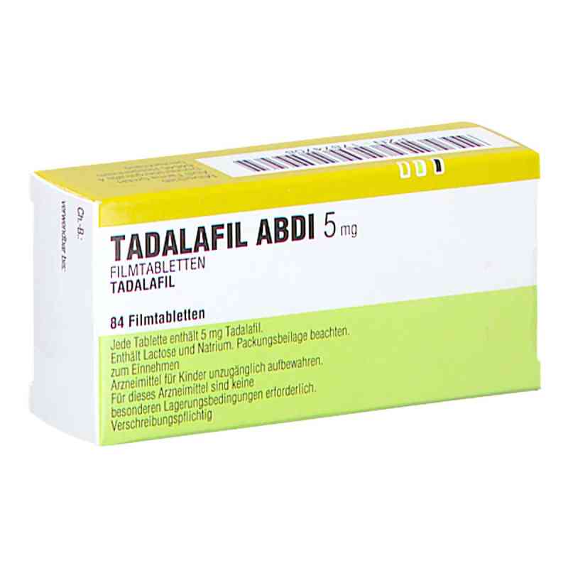 Tadalafil Abdi 5 Mg Filmtabletten 84 stk von Abdi Farma GmbH PZN 17874708