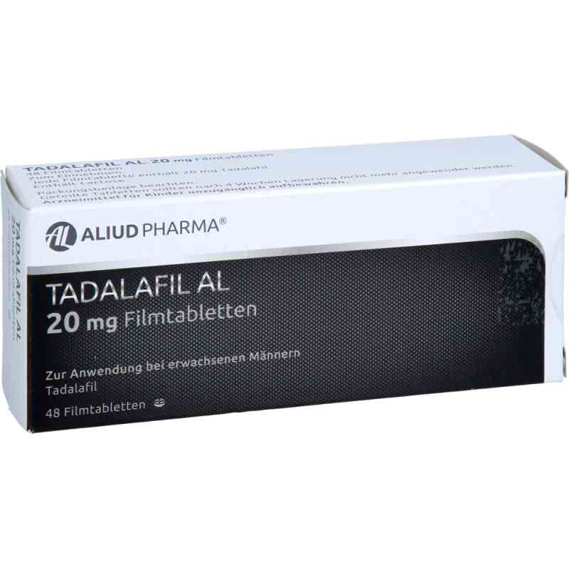Tadalafil Al 20 mg Filmtabletten 48 stk von ALIUD Pharma GmbH PZN 13231959