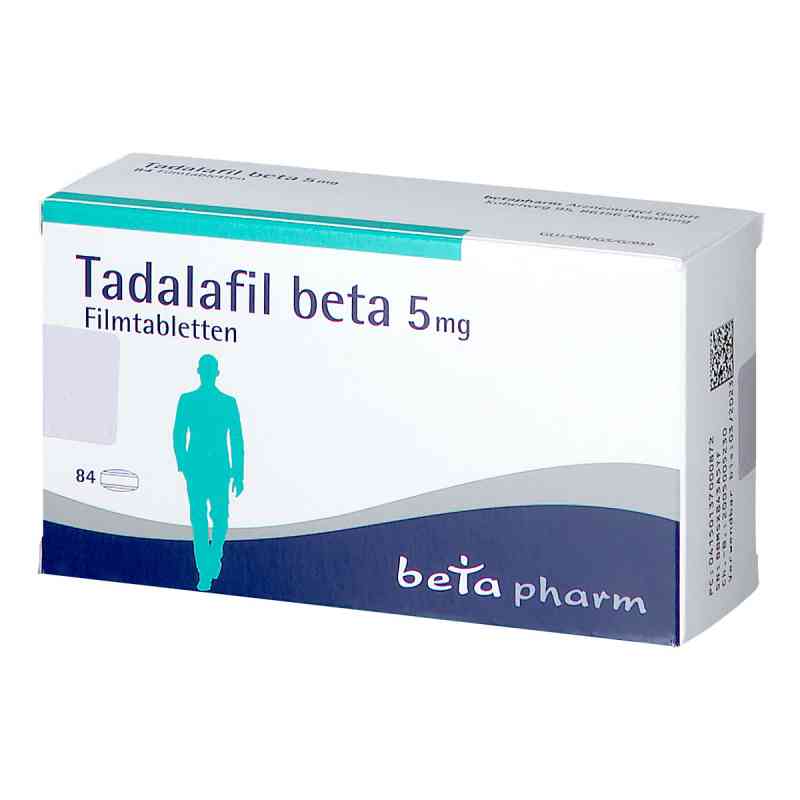 Tadalafil beta 5 mg Filmtabletten 84 stk von betapharm Arzneimittel GmbH PZN 13700087