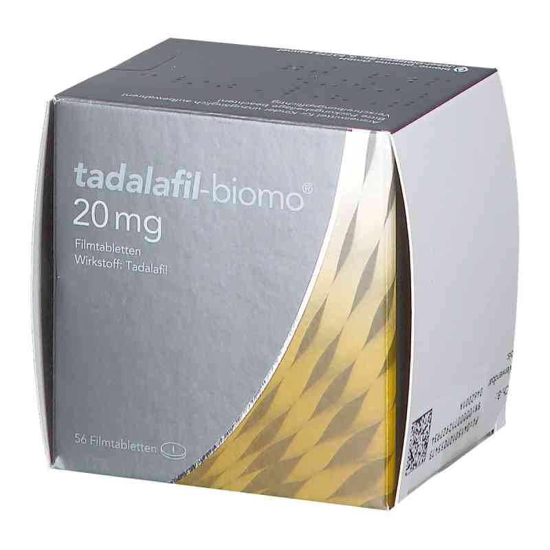 Tadalafil-biomo 20 mg Filmtabletten 56 stk von biomo pharma GmbH PZN 12725547
