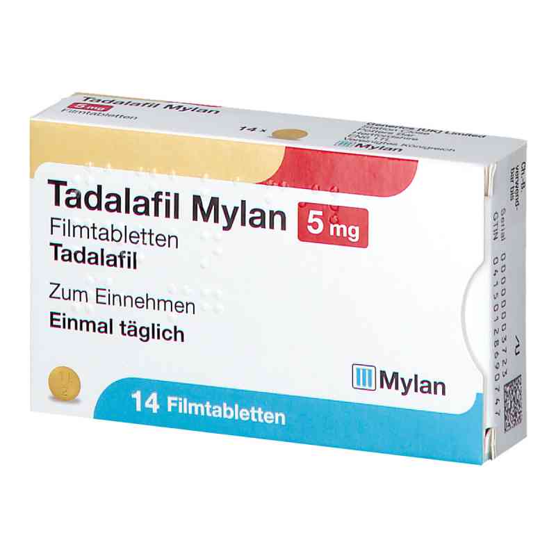 Tadalafil Mylan 5 mg Filmtabletten 14 stk von Viatris Healthcare GmbH PZN 12869074