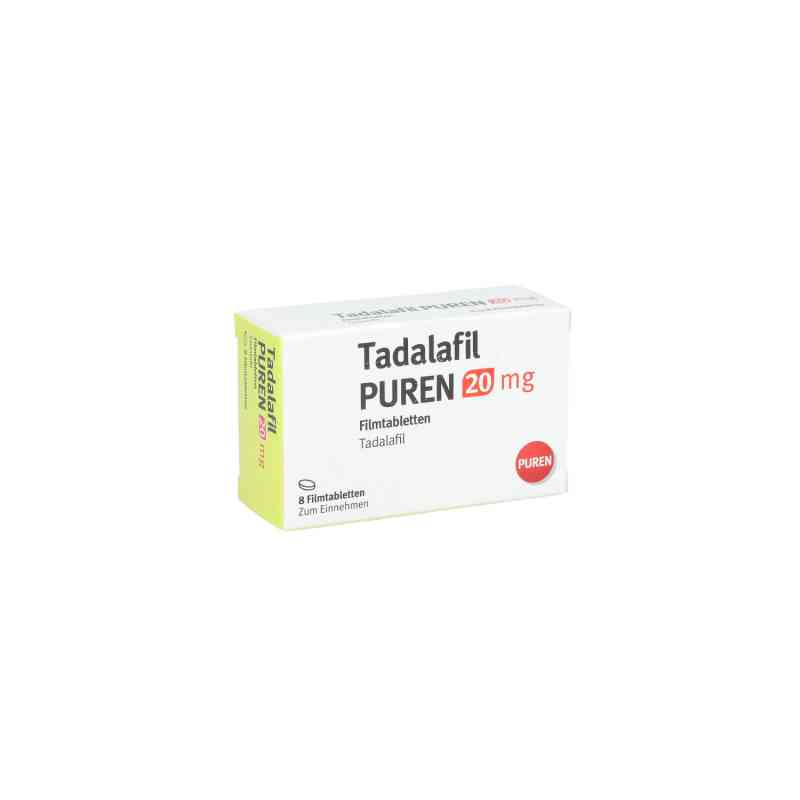 Tadalafil Puren 20 mg Filmtabletten 8 stk von PUREN Pharma GmbH & Co. KG PZN 12501865