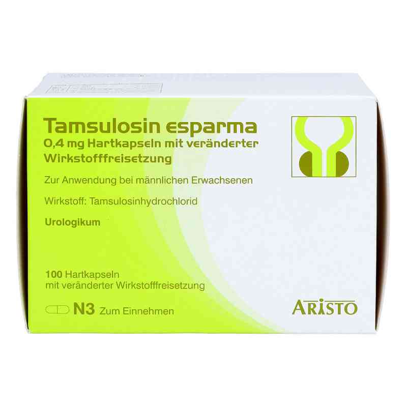 Tamsulosin Esparma 0,4 mg Hartk.verä.wst.-frs. 100 stk von Aristo Pharma GmbH PZN 04631683