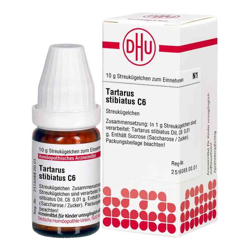 Tartarus Stibiatus C6 Globuli 10 g von DHU-Arzneimittel GmbH & Co. KG PZN 04239873