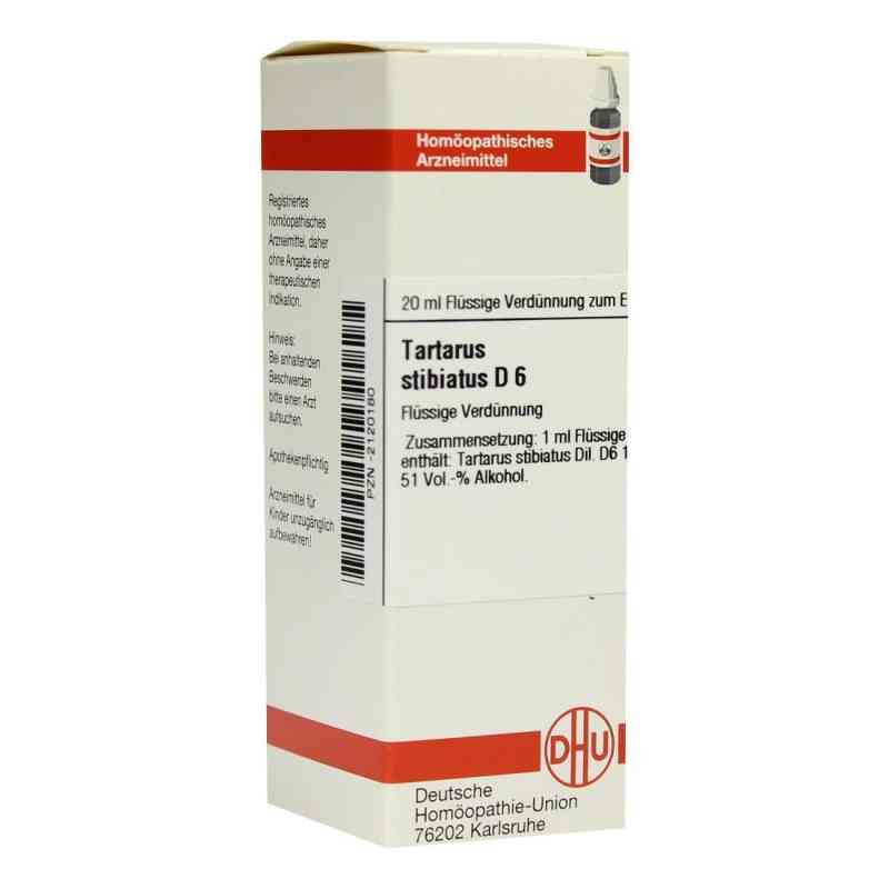 Tartarus Stibiatus D6 Dilution 20 ml von DHU-Arzneimittel GmbH & Co. KG PZN 02120180