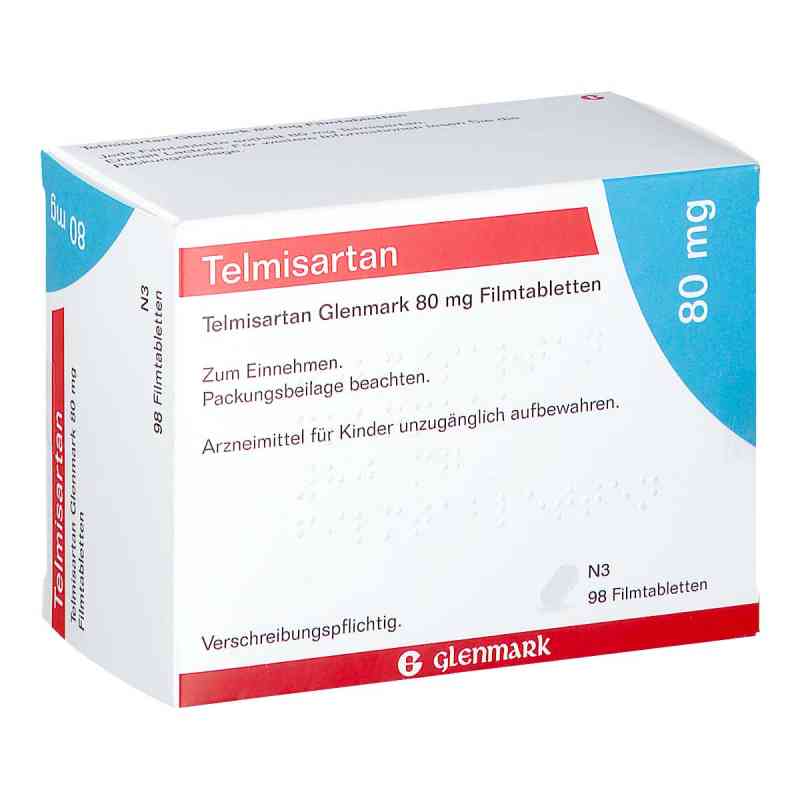 Telmisartan Glenmark 80mg 98 stk von Glenmark Arzneimittel GmbH PZN 11047708
