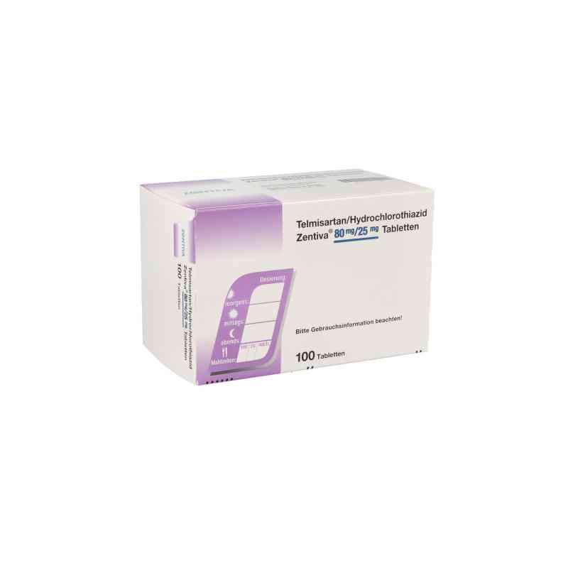 Telmisartan/Hydrochlorothiazid Zentiva 80mg/25mg 100 stk von Zentiva Pharma GmbH PZN 10715438
