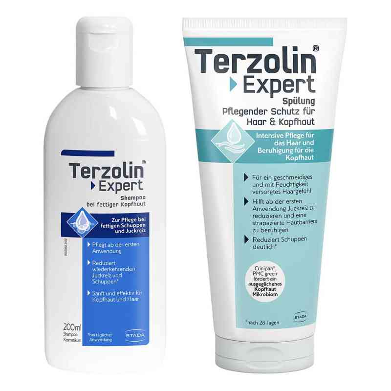 Terzolin Expert Shampoo bei fettiger Kopfhaut + Spülung 2x200 ml von STADA Consumer Health Deutschland GmbH PZN 08104382