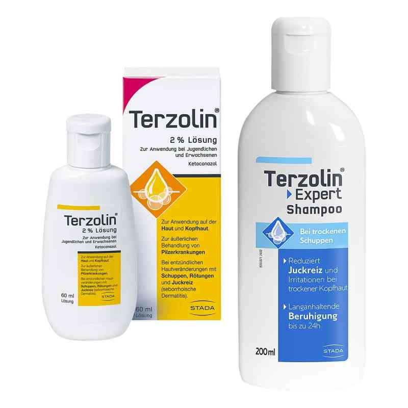 Terzolin Lösung 60 ml + Expert Shampoo bei trockener Kopfhaut 1 Set von STADA Consumer Health Deutschland GmbH PZN 08107628