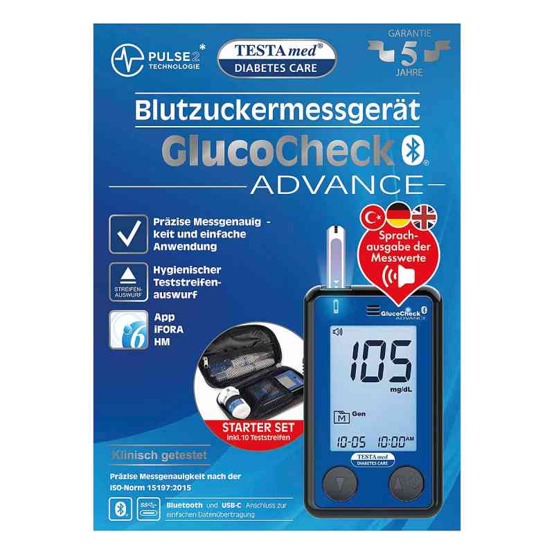 Testamed Glucocheck Advance Bz Mg Starterset Bt 1 stk von Sebapharma GmbH & Co.KG PZN 19530539