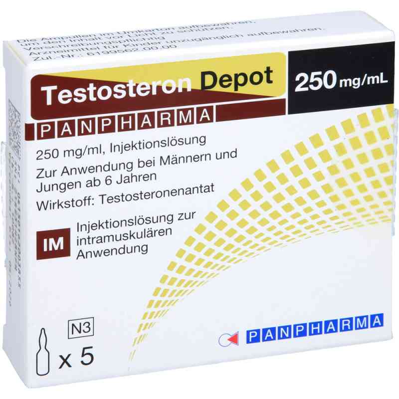 Testosteron Depot Panpharma 250 mg/ml iniecto -l.amp. 5X1 ml von Panpharma GmbH PZN 16200385