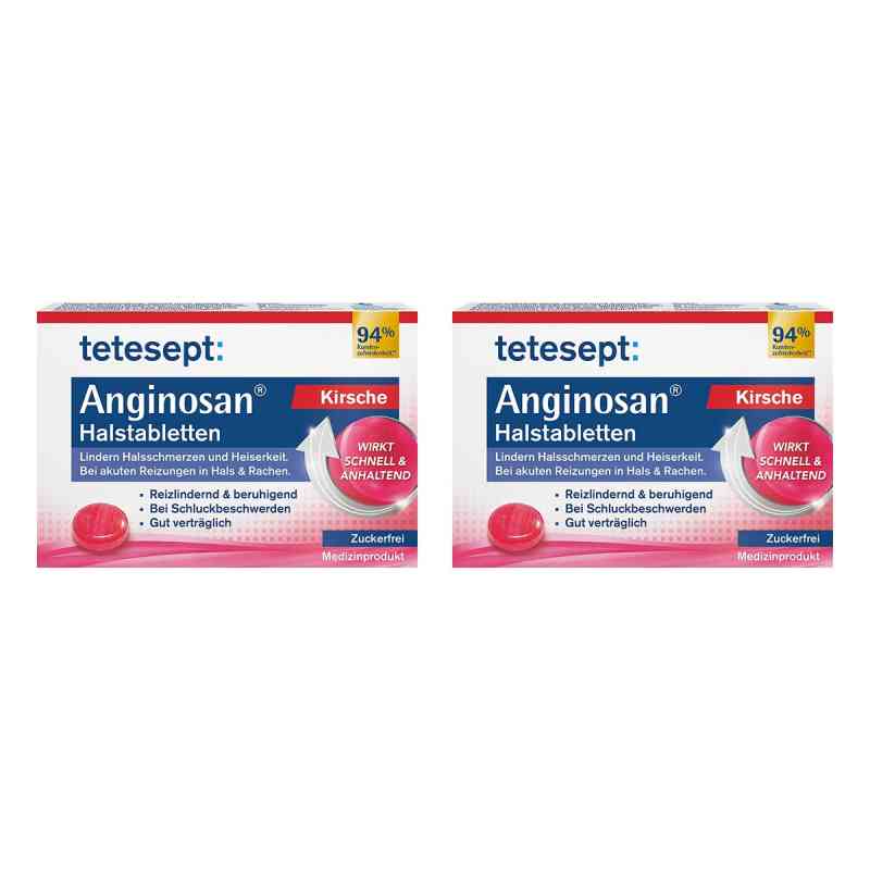 Tetesept Anginosan Halstabletten zuckerfrei Kirsch 2x20 stk von Merz Consumer Care GmbH PZN 08104864
