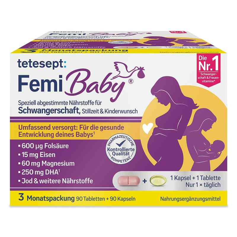 Tetesept Femi Baby Kapseln+Tabletten 2X90 stk von Merz Consumer Care GmbH PZN 19556591