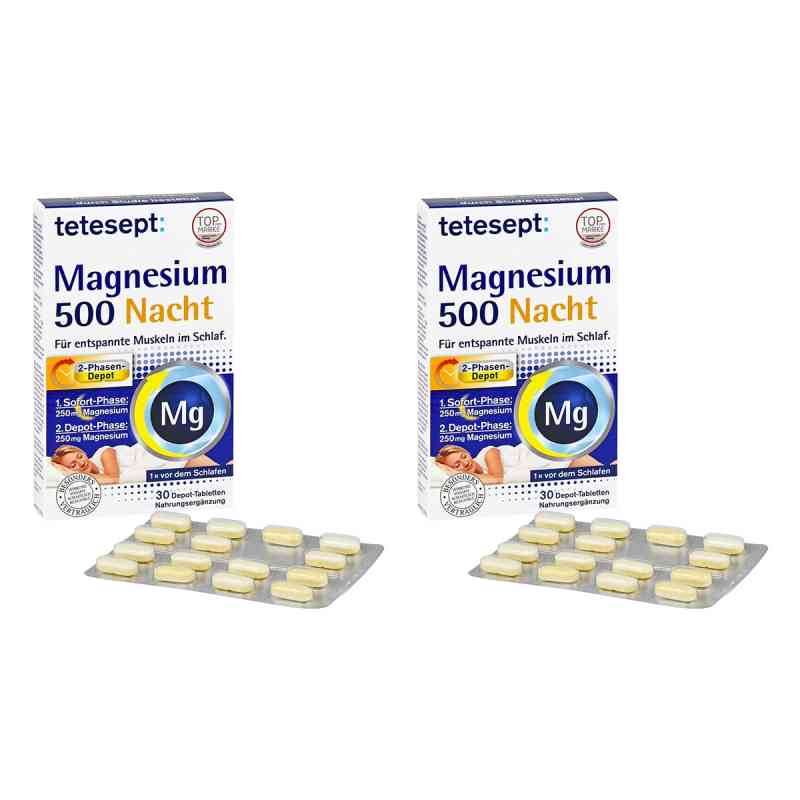 Tetesept Magnesium 500 Nacht Tabletten 2x30 stk von Merz Consumer Care GmbH PZN 08104863
