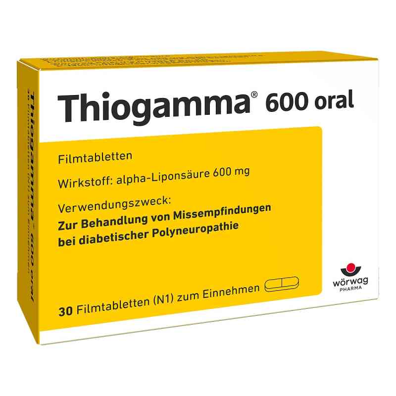 Thiogamma 600 oral 30 stk von Wörwag Pharma GmbH & Co. KG PZN 04972007