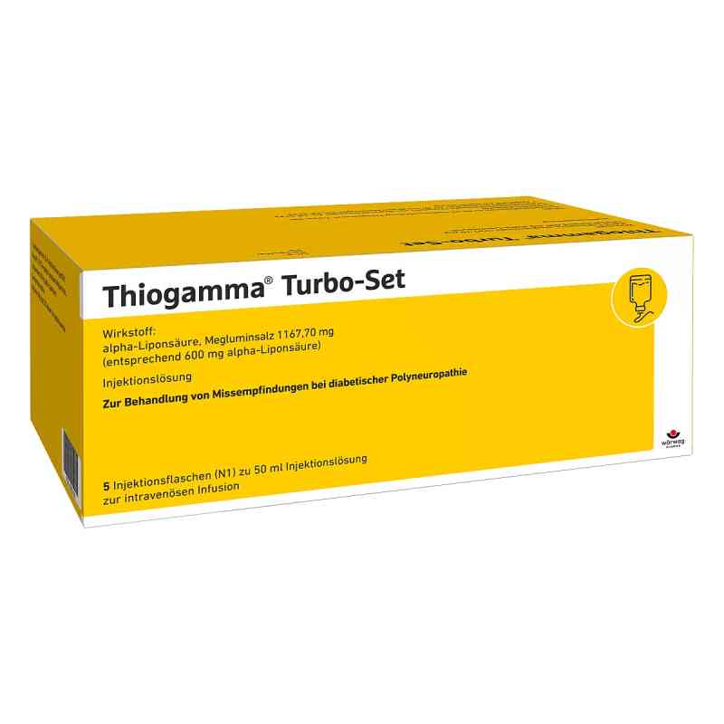 Thiogamma Turbo Set Injektionsflaschen 5X50 ml von Wörwag Pharma GmbH & Co. KG PZN 00921438