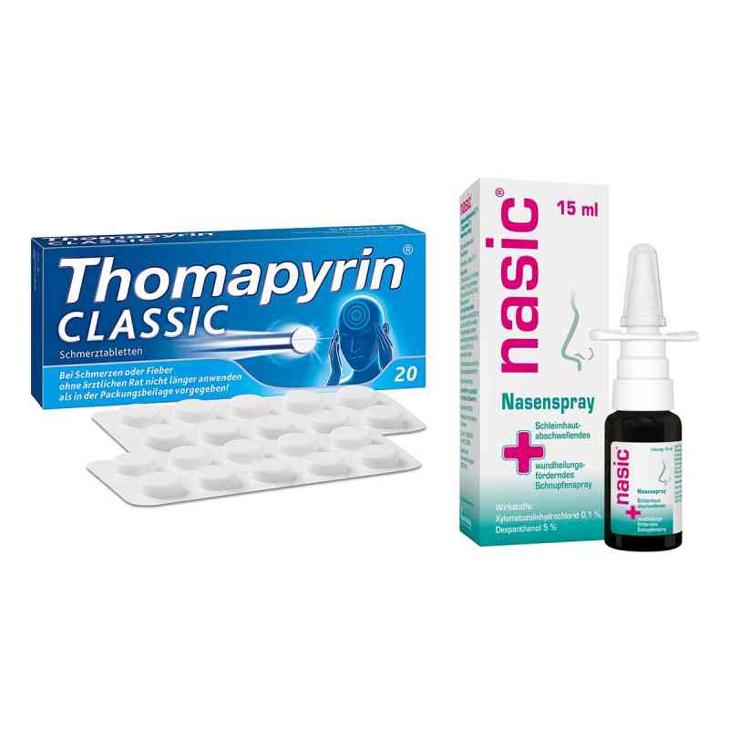 Thomapyrin Classic (20stk) und Nasic Nasenspray (15ml) 1 Pck von  PZN 08102600