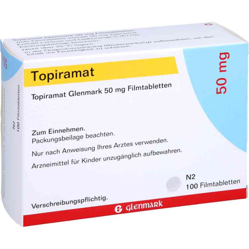 Topiramat Glenmark 50 mg Filmtabletten 100 stk von Glenmark Arzneimittel GmbH PZN 09920222