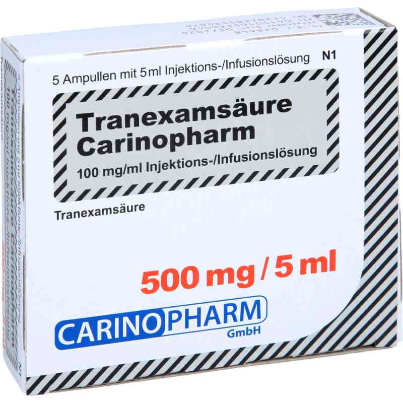 Tranexamsäure Carinopharm 100 mg/ml iniecto /inf.-l. 5X5 ml von Carinopharm GmbH PZN 16533804