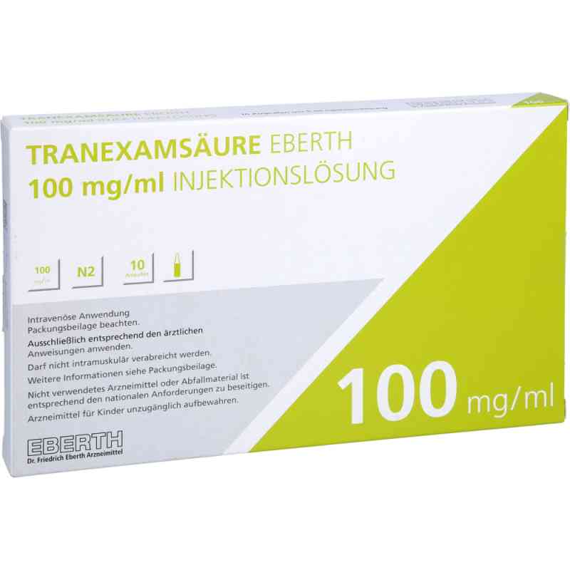 Tranexamsäure Eberth 100 mg/ml Injektionslösung 10X5 ml von Dr. Friedrich Eberth Arzneimittel GmbH PZN 12489911