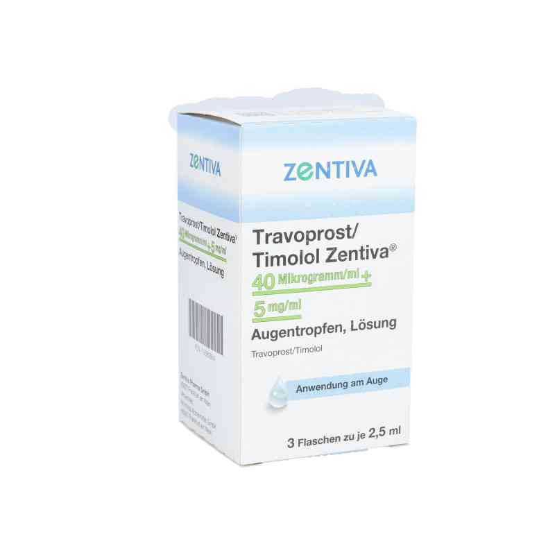 Travoprost/timolol Zentiva 40 [my]g+5 mg Augentrop 3X2.5 ml von Zentiva Pharma GmbH PZN 13580884