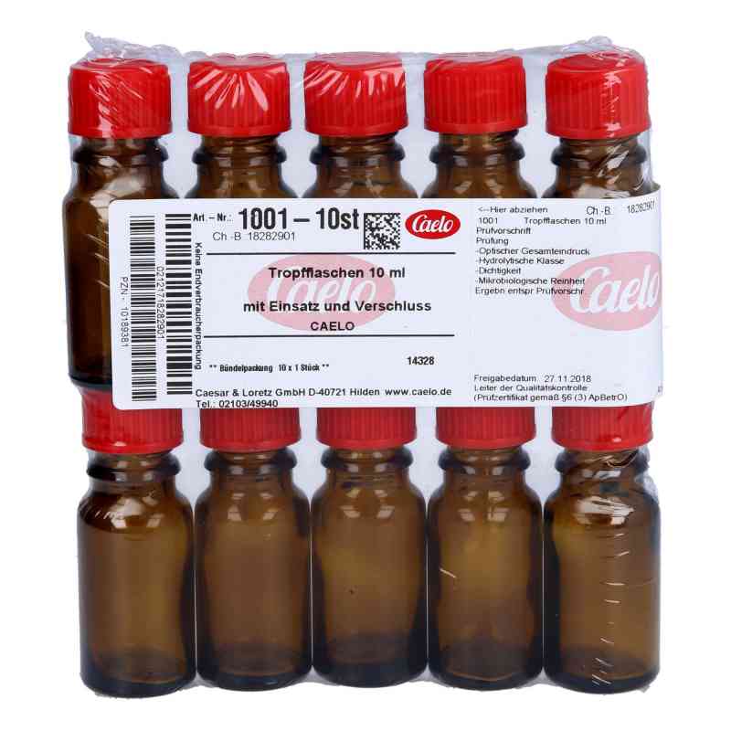 Tropfflasche 10 Ml Braun M.einsatz+verschluss 10 stk von Caesar & Loretz GmbH PZN 10189381