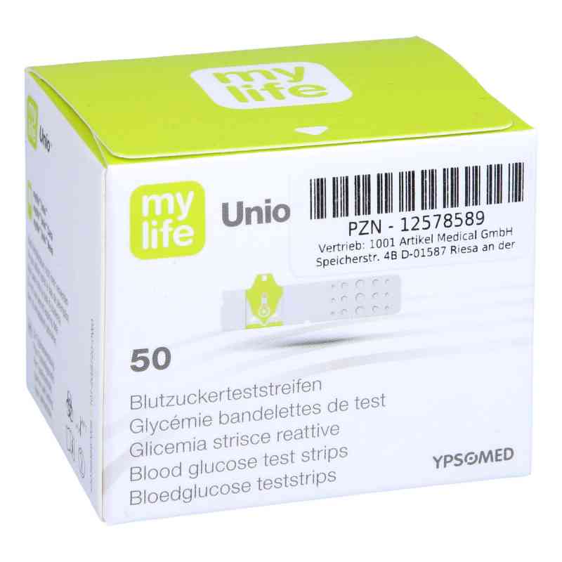 Unio Blutzuckerteststreifen 50 stk von 1001 Artikel Medical GmbH PZN 12578589