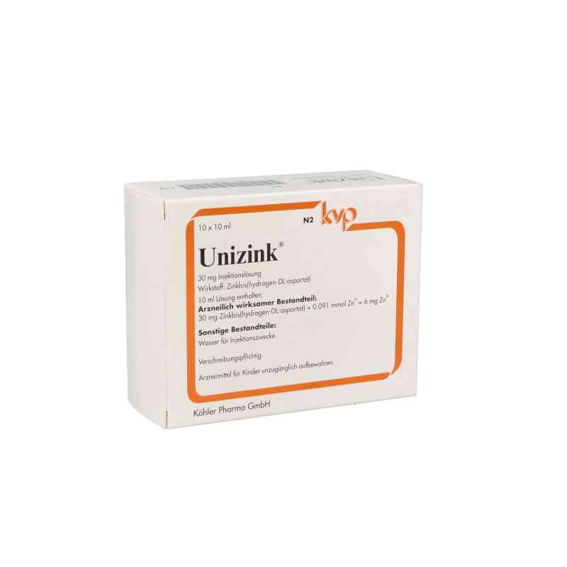 Unizink Injektionslösung in Ampullen 10X10 ml von Köhler Pharma GmbH PZN 02647125